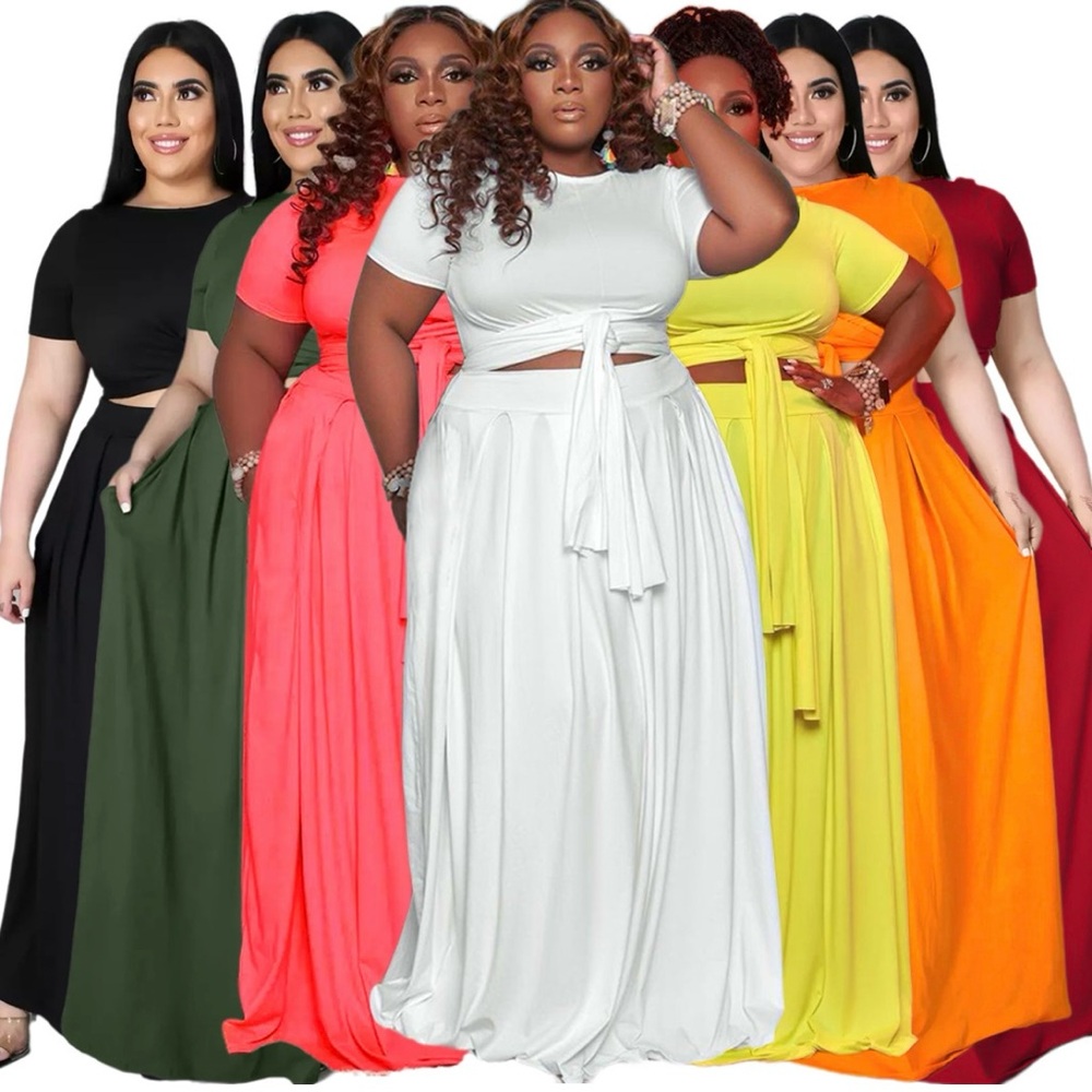 Green Size 1XL Skirt Set